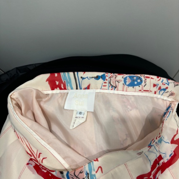 Anna Sui Vintage silk pleated skirt - Picture 4 of 5